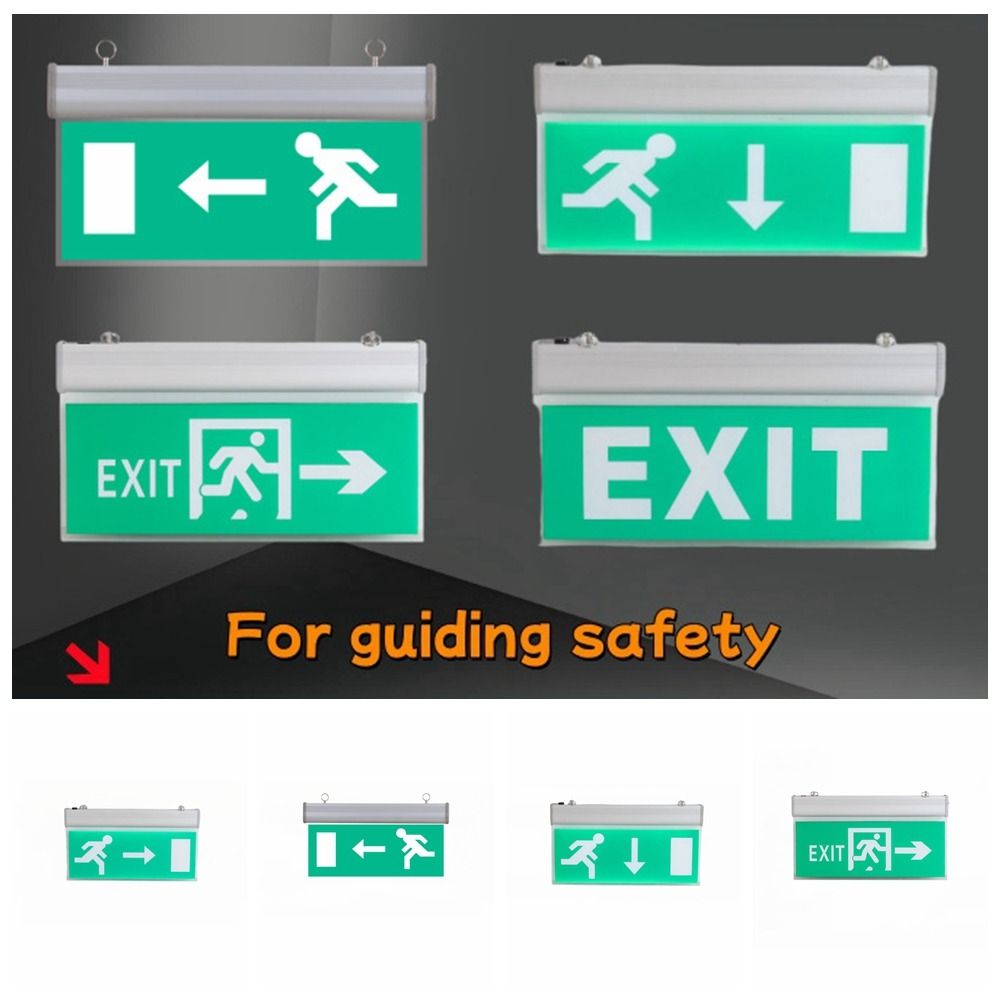 Emergency Exit Sign - مصباح إشارة طوارئ LED تجاري، لافتة