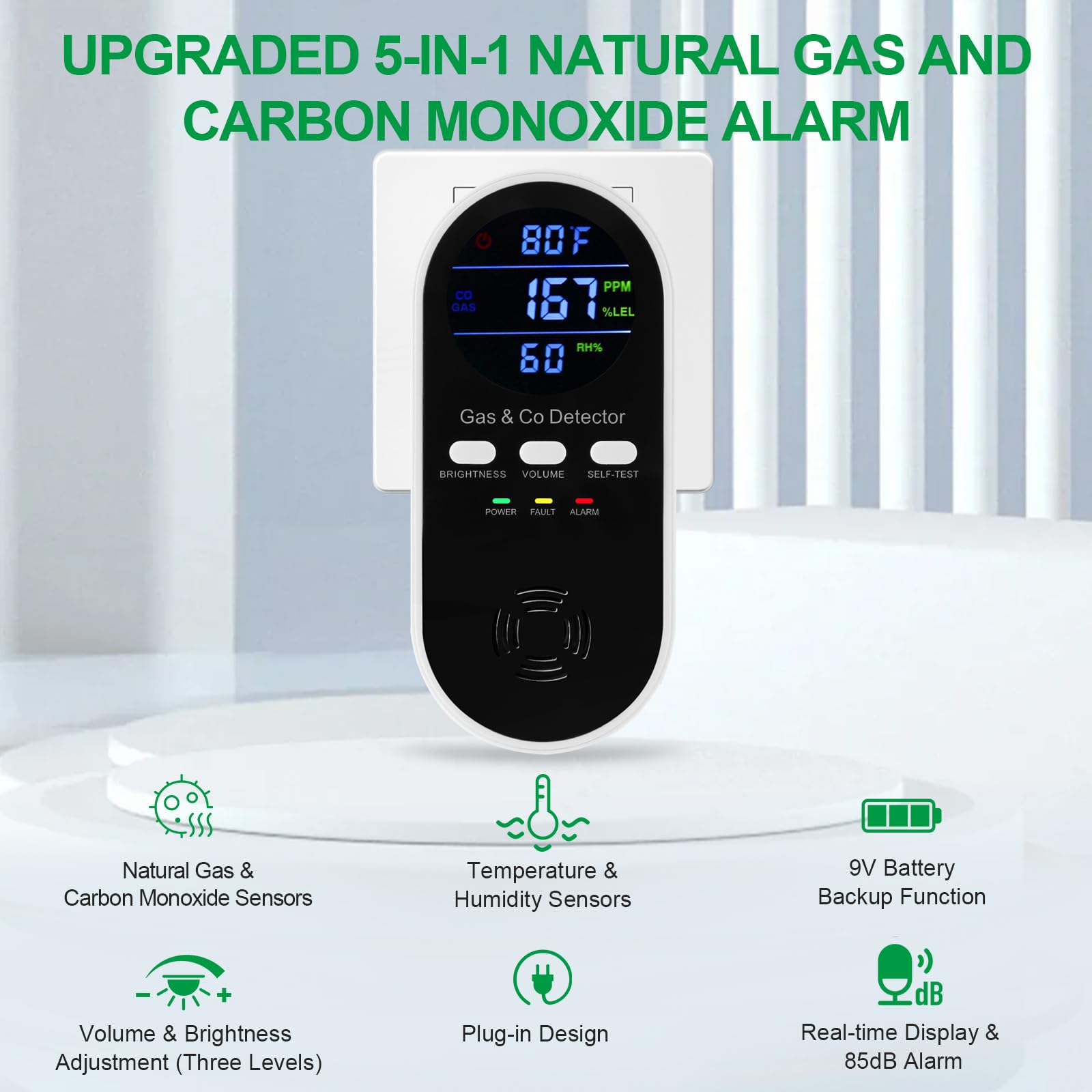 جهاز كشف الغاز وأول أكسيد الكر - مراجعة Co Detector Plug وسعره
