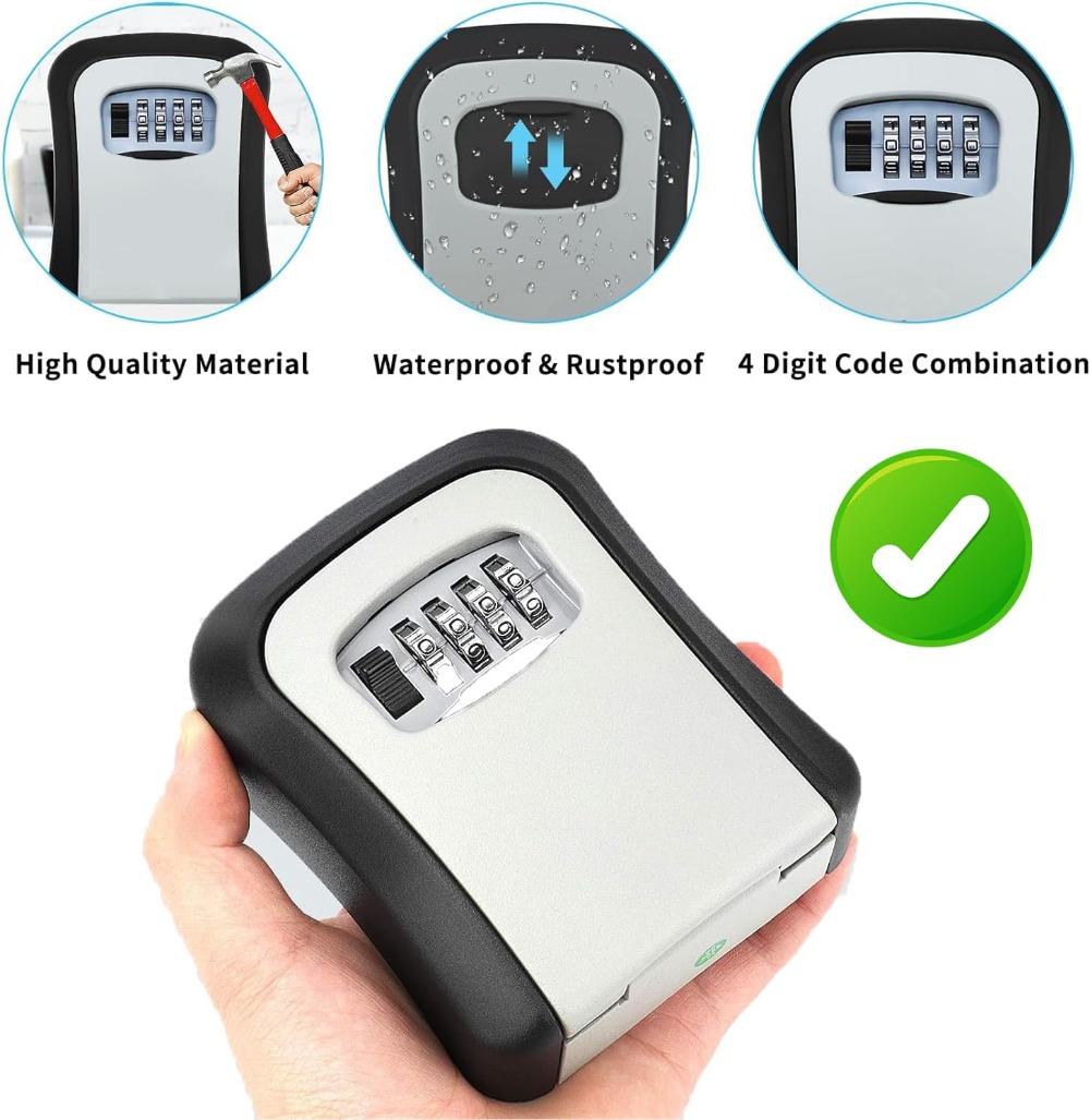 صندوق قفل أمان مقاوم للماء مثب - مراجعة Lockbox Key Secure وسعره
