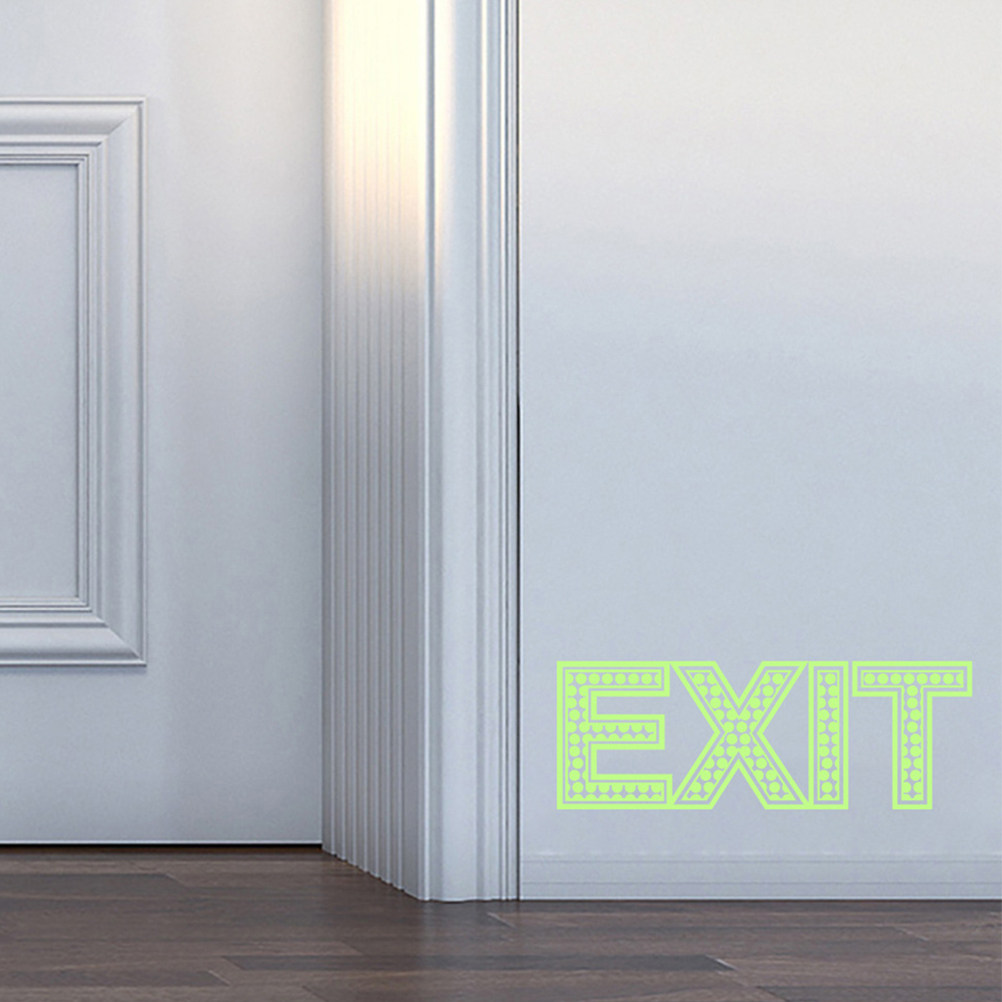 3 قطع من ملصقات الإضاءة الليلي - مراجعة Emergency Exit Sign وسعره