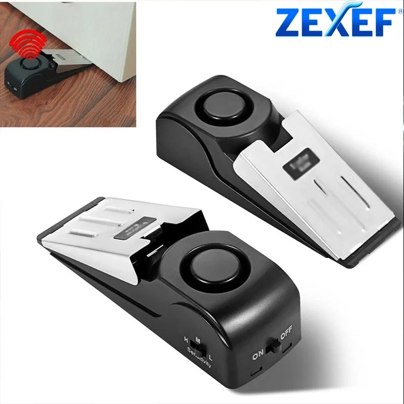 ZEXEF حماية أمنية صغيرة 125DB  - مراجعة Door Stop Alarm وسعره