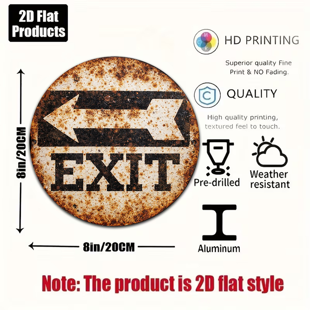 لافتة معدنية ثنائية الأبعاد 8× - مراجعة Emergency Exit Sign وسعره