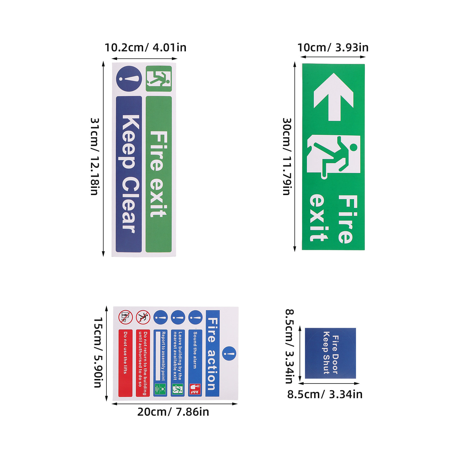 21 قطعة من لافتات مخارج السلام - مراجعة Emergency Exit Sign وسعره