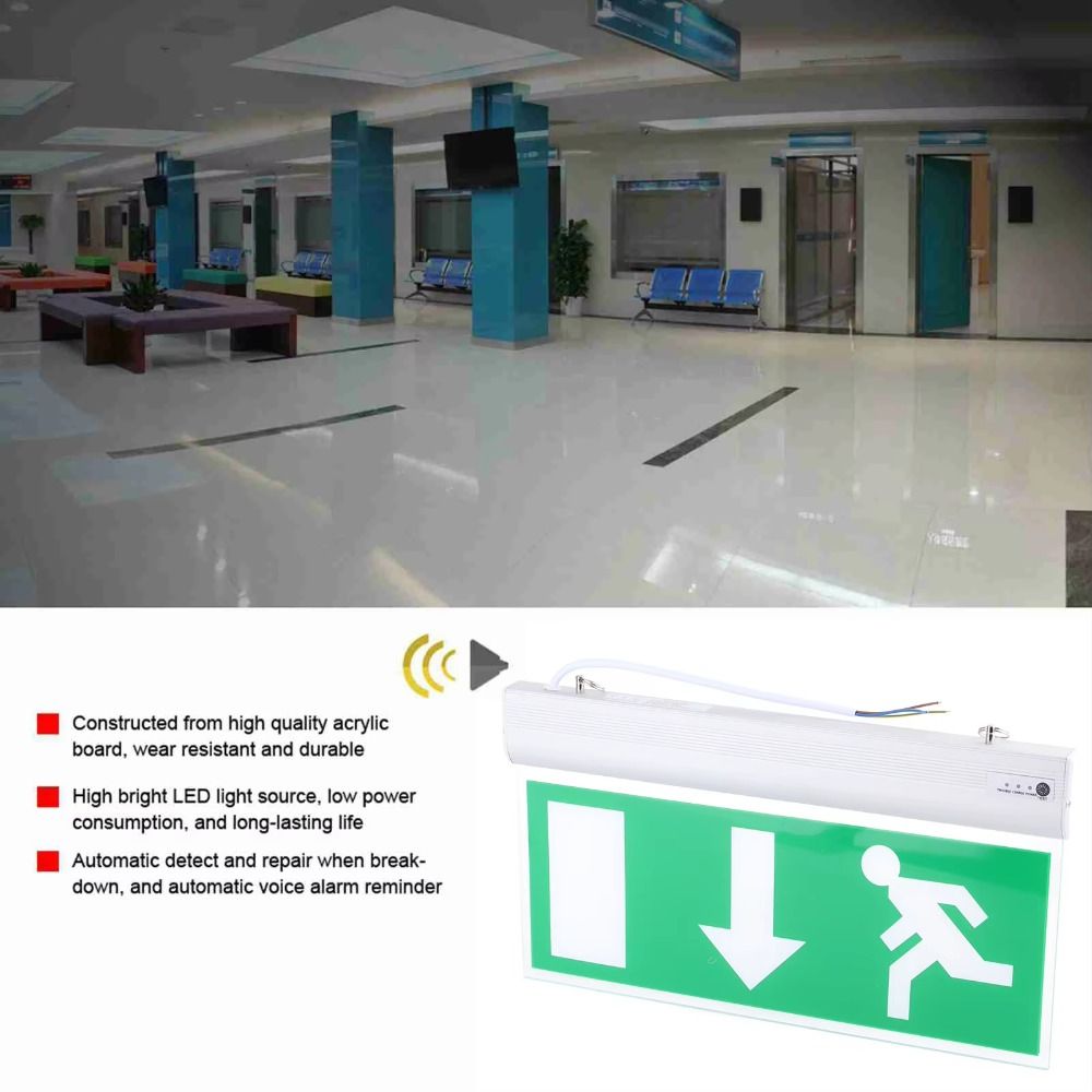 مصباح إشارة طوارئ LED تجاري، م - مراجعة Emergency Exit Sign وسعره