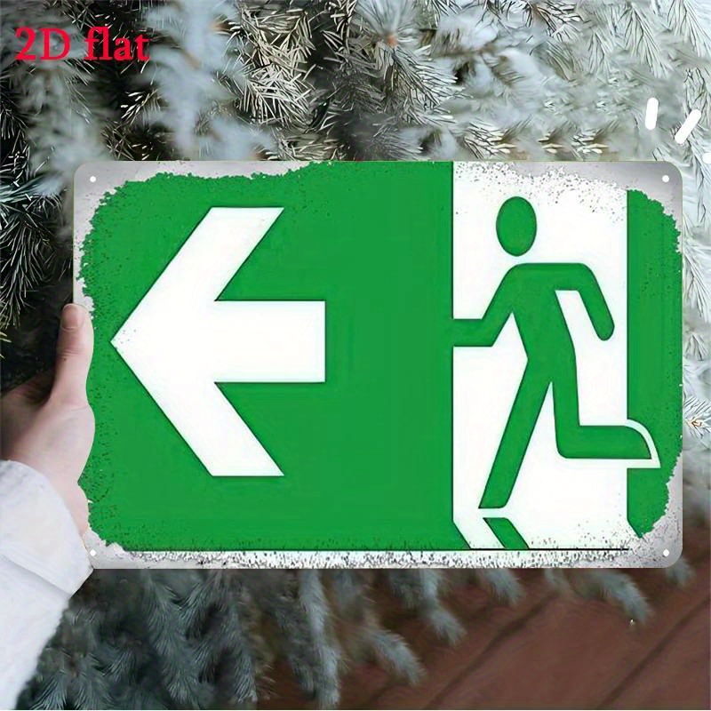 لافتة معدنية للهروب - رمز اتجا - مراجعة Emergency Exit Sign وسعره